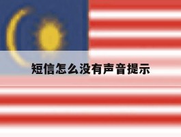 短信怎么没有声音提示