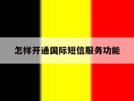 怎样开通国际短信服务功能