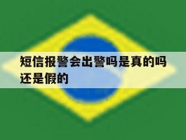 短信报警会出警吗是真的吗还是假的