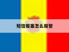 短信报案怎么报警