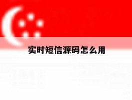 实时短信源码怎么用