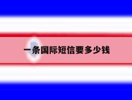 一条国际短信要多少钱