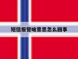 短信报警啥意思怎么回事
