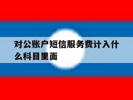 对公账户短信服务费计入什么科目里面