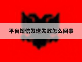 平台短信发送失败怎么回事