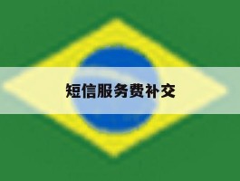 短信服务费补交