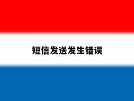 短信发送发生错误