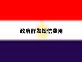 政府群发短信费用