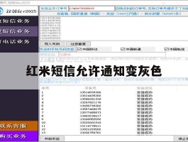 红米短信允许通知变灰色