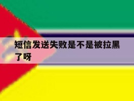 短信发送失败是不是被拉黑了呀