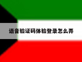 语音验证码体验登录怎么弄