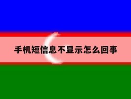 手机短信息不显示怎么回事