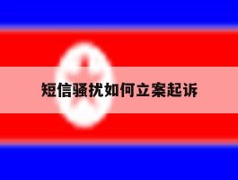 短信骚扰如何立案起诉