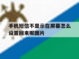 包含手机短信不显示在屏幕怎么设置回来呢图片的词条