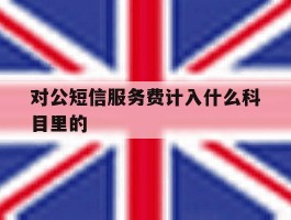 对公短信服务费计入什么科目里的