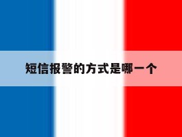 短信报警的方式是哪一个
