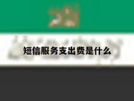 短信服务支出费是什么