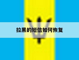 拉黑的短信如何恢复