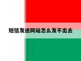 短信发送网站怎么发不出去