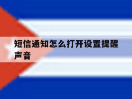 短信通知怎么打开设置提醒声音