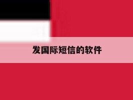 发国际短信的软件