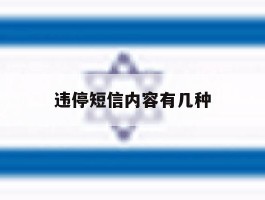 违停短信内容有几种