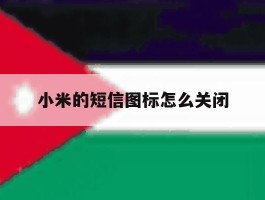 小米的短信图标怎么关闭