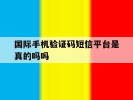 国际手机验证码短信平台是真的吗吗