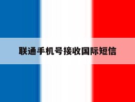联通手机号接收国际短信