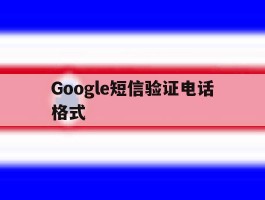 Google短信验证电话格式