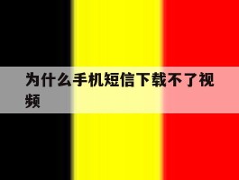 为什么手机短信下载不了视频