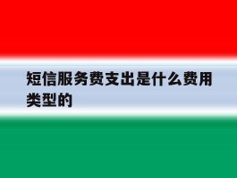 短信服务费支出是什么费用类型的的简单介绍