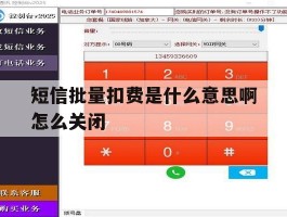 短信批量扣费是什么意思啊怎么关闭