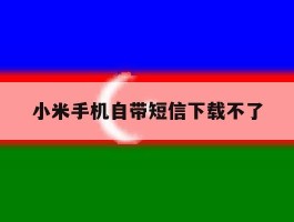 小米手机自带短信下载不了