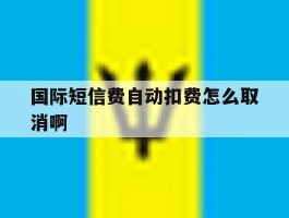 国际短信费自动扣费怎么取消啊