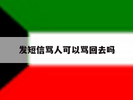 发短信骂人可以骂回去吗