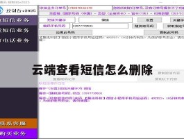 云端查看短信怎么删除