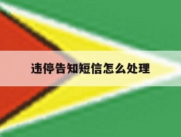 违停告知短信怎么处理