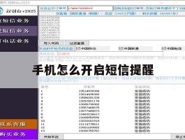 手机怎么开启短信提醒