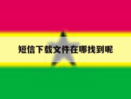 短信下载文件在哪找到呢