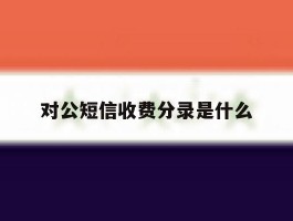 对公短信收费分录是什么