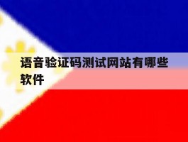 语音验证码测试网站有哪些软件