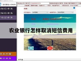 农业银行怎样取消短信费用