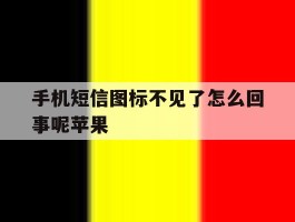 手机短信图标不见了怎么回事呢苹果