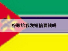 谷歌给我发短信要钱吗