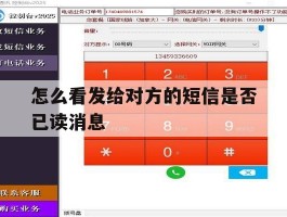 怎么看发给对方的短信是否已读消息