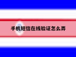 手机短信在线验证怎么弄
