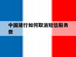 中国建行如何取消短信服务费