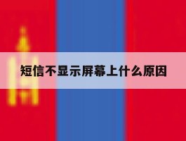 短信不显示屏幕上什么原因