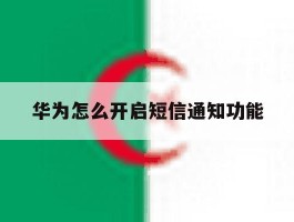 华为怎么开启短信通知功能